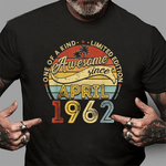 April 1962 Vintage 59th Birthday Gifts Retro 59th Birthday Shirt Vintage 1962 T Shirt - Scotstee Shop