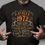 April Vintage 1972 Limited 49 Years Old 49th Birthday Shirt - Scotstee Shop