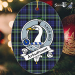 Arbuthnot Scottish Clan Badge Plaid Ornament Gift. Christmas Tree Ornament Arbuthnot Tartan Ornament,  ceramic ornament, personalized christmas ornaments, christmas tree ornaments, christmas door decorations, Plaid Ornament, Tartan Ceramic Ornament