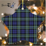 Arbuthnot Tartan Ornament Star Ornament, Christmas Star Decorations, ceramic ornament, Plaid Star Ceramic Ornament, Christmas Ornament Decorations Gift