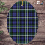 Arbuthnot Tartan Oval Ornaments, Christmas Tree Ornament, Plaid Christmas Ornaments, Ceramic Oval Christmas Tree Decoration, Tartan Oval Ornaments, Christmas Tree Ornament, Plaid Christmas Ornaments, Ceramic Oval Christmas Tree Decoration