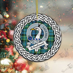Arbuthnott Scottish Clan Tartan Crest Badge Plaid Ornament Gift. Christmas Tree Ornament Arbuthnott Clan Tartan Ornament,  ceramic ornament, personalized christmas ornaments, christmas tree ornaments, christmas door decorations, Plaid Ornament, Tartan Ceramic Ornament