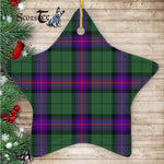 Armstrong Modern Tartan Ornament Star Ornament, Christmas Star Decorations, ceramic ornament, Plaid Star Ceramic Ornament, Christmas Ornament Decorations Gift