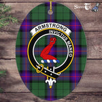 Armstrong Scottish Clan Plaid Ornament Gift. Christmas Tree Ornament Armstrong Clan Tartan Ornament,  ceramic ornament, personalized christmas ornaments, christmas tree ornaments, christmas door decorations, Plaid Ornament, Tartan Ceramic Ornament