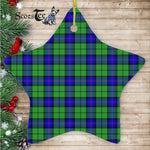 Armstrong Tartan Ornament Star Ornament, Christmas Star Decorations, ceramic ornament, Plaid Star Ceramic Ornament, Christmas Ornament Decorations Gift