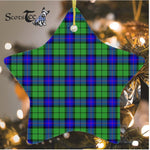 Armstrong Tartan Ornament Star Ornament, Christmas Star Decorations, ceramic ornament, Plaid Star Ceramic Ornament, Christmas Ornament Decorations Gift