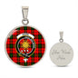 Scotstee Shop - Scotstee Shop Jewelry Kerr Modern Clan Scotland Tartan Plaid Circle Pendant Necklace Jewelry Gift For Women