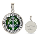 Scotstee Shop - Scotstee Shop Jewelry Henderson Tartan Crest Clan Scotland Tartan Plaid Circle Pendant Necklace Jewelry Gift For Women