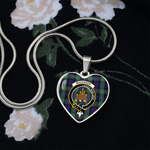 Scotstee Shop - Scotstess Shop Jewelry Clan MacKenzie Tartan Heart Necklace Jewelry