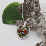 Scotstee Shop - Scotstess Shop Jewelry MacLeod Of Harris Weathered Clan Tartan Heart Necklace Jewelry