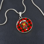 Scotstee Shop - Scotstee Shop Jewelry Kerr Modern Clan Scotland Tartan Plaid Circle Pendant Necklace Jewelry Gift For Women