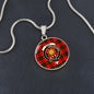 Scotstee Shop - Scotstee Shop Jewelry Kerr Modern Clan Scotland Tartan Plaid Circle Pendant Necklace Jewelry Gift For Women