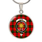 Scotstee Shop - Scotstee Shop Jewelry Kerr Modern Clan Scotland Tartan Plaid Circle Pendant Necklace Jewelry Gift For Women