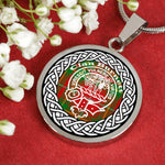 Burnett Tartan Gold Circle Necklace,Gold Necklace,Gold Necklace For Women,Necklaces Jewelry For Women,Silver Circle Necklace,Silver Necklace,Sterling Silver Necklace,Tartan Crest Circle Necklaces,tartan jewelry necklace,tartan necklaces,tartan plaid necklace