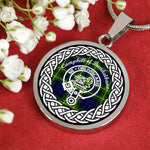 Campbell Of Breadalbane Tartan Gold Circle Necklace,Gold Necklace,Gold Necklace For Women,Necklaces Jewelry For Women,Silver Circle Necklace,Silver Necklace,Sterling Silver Necklace,Tartan Crest Circle Necklaces,tartan jewelry necklace,tartan necklaces,tartan plaid necklace