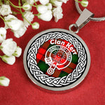 Kerr Tartan Gold Circle Necklace,Gold Necklace,Gold Necklace For Women,Necklaces Jewelry For Women,Silver Circle Necklace,Silver Necklace,Sterling Silver Necklace,Tartan Crest Circle Necklaces,tartan jewelry necklace,tartan necklaces,tartan plaid necklace