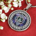 Hunter Tartan Gold Circle Necklace,Gold Necklace,Gold Necklace For Women,Necklaces Jewelry For Women,Silver Circle Necklace,Silver Necklace,Sterling Silver Necklace,Tartan Crest Circle Necklaces,tartan jewelry necklace,tartan necklaces,tartan plaid necklace
