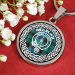 McKay Tartan Gold Circle Necklace,Gold Necklace,Gold Necklace For Women,Necklaces Jewelry For Women,Silver Circle Necklace,Silver Necklace,Sterling Silver Necklace,Tartan Crest Circle Necklaces,tartan jewelry necklace,tartan necklaces,tartan plaid necklace