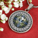 MacLellan Tartan Gold Circle Necklace,Gold Necklace,Gold Necklace For Women,Necklaces Jewelry For Women,Silver Circle Necklace,Silver Necklace,Sterling Silver Necklace,Tartan Crest Circle Necklaces,tartan jewelry necklace,tartan necklaces,tartan plaid necklace