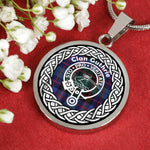 Guthrie Tartan Gold Circle Necklace,Gold Necklace,Gold Necklace For Women,Necklaces Jewelry For Women,Silver Circle Necklace,Silver Necklace,Sterling Silver Necklace,Tartan Crest Circle Necklaces,tartan jewelry necklace,tartan necklaces,tartan plaid necklace