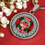 Carr Tartan Gold Circle Necklace,Gold Necklace,Gold Necklace For Women,Necklaces Jewelry For Women,Silver Circle Necklace,Silver Necklace,Sterling Silver Necklace,Tartan Crest Circle Necklaces,tartan jewelry necklace,tartan necklaces,tartan plaid necklace