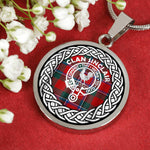 Sinclair Tartan Gold Circle Necklace,Gold Necklace,Gold Necklace For Women,Necklaces Jewelry For Women,Silver Circle Necklace,Silver Necklace,Sterling Silver Necklace,Tartan Crest Circle Necklaces,tartan jewelry necklace,tartan necklaces,tartan plaid necklace
