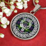 MacFarquhar Tartan Gold Circle Necklace,Gold Necklace,Gold Necklace For Women,Necklaces Jewelry For Women,Silver Circle Necklace,Silver Necklace,Sterling Silver Necklace,Tartan Crest Circle Necklaces,tartan jewelry necklace,tartan necklaces,tartan plaid necklace