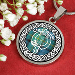 Gordon Tartan Gold Circle Necklace,Gold Necklace,Gold Necklace For Women,Necklaces Jewelry For Women,Silver Circle Necklace,Silver Necklace,Sterling Silver Necklace,Tartan Crest Circle Necklaces,tartan jewelry necklace,tartan necklaces,tartan plaid necklace