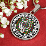 Hall Tartan Gold Circle Necklace,Gold Necklace,Gold Necklace For Women,Necklaces Jewelry For Women,Silver Circle Necklace,Silver Necklace,Sterling Silver Necklace,Tartan Crest Circle Necklaces,tartan jewelry necklace,tartan necklaces,tartan plaid necklace