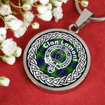Lamont Tartan Gold Circle Necklace,Gold Necklace,Gold Necklace For Women,Necklaces Jewelry For Women,Silver Circle Necklace,Silver Necklace,Sterling Silver Necklace,Tartan Crest Circle Necklaces,tartan jewelry necklace,tartan necklaces,tartan plaid necklace