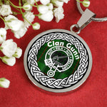 Gunn Tartan Gold Circle Necklace,Gold Necklace,Gold Necklace For Women,Necklaces Jewelry For Women,Silver Circle Necklace,Silver Necklace,Sterling Silver Necklace,Tartan Crest Circle Necklaces,tartan jewelry necklace,tartan necklaces,tartan plaid necklace