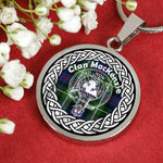 MacKenzie Tartan Gold Circle Necklace,Gold Necklace,Gold Necklace For Women,Necklaces Jewelry For Women,Silver Circle Necklace,Silver Necklace,Sterling Silver Necklace,Tartan Crest Circle Necklaces,tartan jewelry necklace,tartan necklaces,tartan plaid necklace