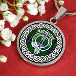 Henderson Tartan Gold Circle Necklace,Gold Necklace,Gold Necklace For Women,Necklaces Jewelry For Women,Silver Circle Necklace,Silver Necklace,Sterling Silver Necklace,Tartan Crest Circle Necklaces,tartan jewelry necklace,tartan necklaces,tartan plaid necklace