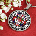 MacPherson Tartan Gold Circle Necklace,Gold Necklace,Gold Necklace For Women,Necklaces Jewelry For Women,Silver Circle Necklace,Silver Necklace,Sterling Silver Necklace,Tartan Crest Circle Necklaces,tartan jewelry necklace,tartan necklaces,tartan plaid necklace