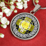 MacLead Of Lewis Tartan Gold Circle Necklace,Gold Necklace,Gold Necklace For Women,Necklaces Jewelry For Women,Silver Circle Necklace,Silver Necklace,Sterling Silver Necklace,Tartan Crest Circle Necklaces,tartan jewelry necklace,tartan necklaces,tartan plaid necklace