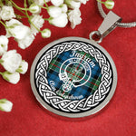 Ingram Tartan Gold Circle Necklace,Gold Necklace,Gold Necklace For Women,Necklaces Jewelry For Women,Silver Circle Necklace,Silver Necklace,Sterling Silver Necklace,Tartan Crest Circle Necklaces,tartan jewelry necklace,tartan necklaces,tartan plaid necklace