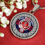 Maclachlan Tartan Gold Circle Necklace,Gold Necklace,Gold Necklace For Women,Necklaces Jewelry For Women,Silver Circle Necklace,Silver Necklace,Sterling Silver Necklace,Tartan Crest Circle Necklaces,tartan jewelry necklace,tartan necklaces,tartan plaid necklace