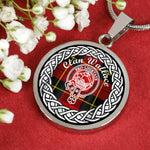 Wallace Tartan Gold Circle Necklace,Gold Necklace,Gold Necklace For Women,Necklaces Jewelry For Women,Silver Circle Necklace,Silver Necklace,Sterling Silver Necklace,Tartan Crest Circle Necklaces,tartan jewelry necklace,tartan necklaces,tartan plaid necklace