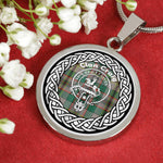 Craig Tartan Gold Circle Necklace,Gold Necklace,Gold Necklace For Women,Necklaces Jewelry For Women,Silver Circle Necklace,Silver Necklace,Sterling Silver Necklace,Tartan Crest Circle Necklaces,tartan jewelry necklace,tartan necklaces,tartan plaid necklace