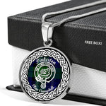 Pinkerton Crest Tartan Crest Circle Necklaces, Necklaces Jewelry For Women, Gold Circle Necklace, Silver Circle Necklace, Gold Necklace, Silver Necklace, Gold Necklace For Women, Custom Necklace, Sterling Silver Necklace