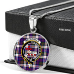 MacDonald Sleat Dress Modern Clan Scotland Tartan Plaid Circle Pendant Necklace Jewelry Gift For Women,Gold Circle Necklace,Gold Necklace,Gold Necklace For Women,Necklaces Jewelry For Women,Silver Circle Necklace,Silver Necklace,Sterling Silver Necklace,Tartan Crest Circle Necklaces