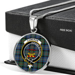 Cameron Of Erracht Ancient Clan Scotland Tartan Plaid Circle Pendant Necklace Jewelry Gift For Women,Gold Circle Necklace,Gold Necklace,Gold Necklace For Women,Necklaces Jewelry For Women,Silver Circle Necklace,Silver Necklace,Sterling Silver Necklace,Tartan Crest Circle Necklaces