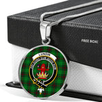 Lundin Clan Scotland Tartan Plaid Circle Pendant Necklace Jewelry Gift For Women,Gold Circle Necklace,Gold Necklace,Gold Necklace For Women,Necklaces Jewelry For Women,Silver Circle Necklace,Silver Necklace,Sterling Silver Necklace,Tartan Crest Circle Necklaces
