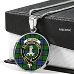 Paterson Hunting Clan Scotland Tartan Plaid Circle Pendant Necklace Jewelry Gift For Women,Gold Circle Necklace,Gold Necklace,Gold Necklace For Women,Necklaces Jewelry For Women,Silver Circle Necklace,Silver Necklace,Sterling Silver Necklace,Tartan Crest Circle Necklaces