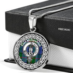 Kirkpatrick Old Crest Tartan Crest Circle Necklaces, Necklaces Jewelry For Women, Gold Circle Necklace, Silver Circle Necklace, Gold Necklace, Silver Necklace, Gold Necklace For Women, Custom Necklace, Sterling Silver Necklace