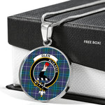 Glen Modern Clan Scotland Tartan Plaid Circle Pendant Necklace Jewelry Gift For Women,Gold Circle Necklace,Gold Necklace,Gold Necklace For Women,Necklaces Jewelry For Women,Silver Circle Necklace,Silver Necklace,Sterling Silver Necklace,Tartan Crest Circle Necklaces