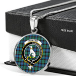 Hunter Ancient Clan Scotland Tartan Plaid Circle Pendant Necklace Jewelry Gift For Women,Gold Circle Necklace,Gold Necklace,Gold Necklace For Women,Necklaces Jewelry For Women,Silver Circle Necklace,Silver Necklace,Sterling Silver Necklace,Tartan Crest Circle Necklaces