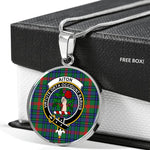 Aiton Ancient Clan Scotland Tartan Plaid Circle Pendant Necklace Jewelry Gift For Women,Gold Circle Necklace,Gold Necklace,Gold Necklace For Women,Necklaces Jewelry For Women,Silver Circle Necklace,Silver Necklace,Sterling Silver Necklace,Tartan Crest Circle Necklaces