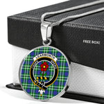Learmonth Clan Scotland Tartan Plaid Circle Pendant Necklace Jewelry Gift For Women,Gold Circle Necklace,Gold Necklace,Gold Necklace For Women,Necklaces Jewelry For Women,Silver Circle Necklace,Silver Necklace,Sterling Silver Necklace,Tartan Crest Circle Necklaces
