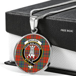 MacLean Of Duart Ancient Clan Scotland Tartan Plaid Circle Pendant Necklace Jewelry Gift For Women,Gold Circle Necklace,Gold Necklace,Gold Necklace For Women,Necklaces Jewelry For Women,Silver Circle Necklace,Silver Necklace,Sterling Silver Necklace,Tartan Crest Circle Necklaces